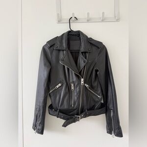 All Saints Balfern Biker Jacket Black US2